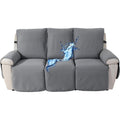 Divano confortevole Copripoltrona Impermeabile, Coprisedia Reclinabile Antiscivolo grigio chiaro