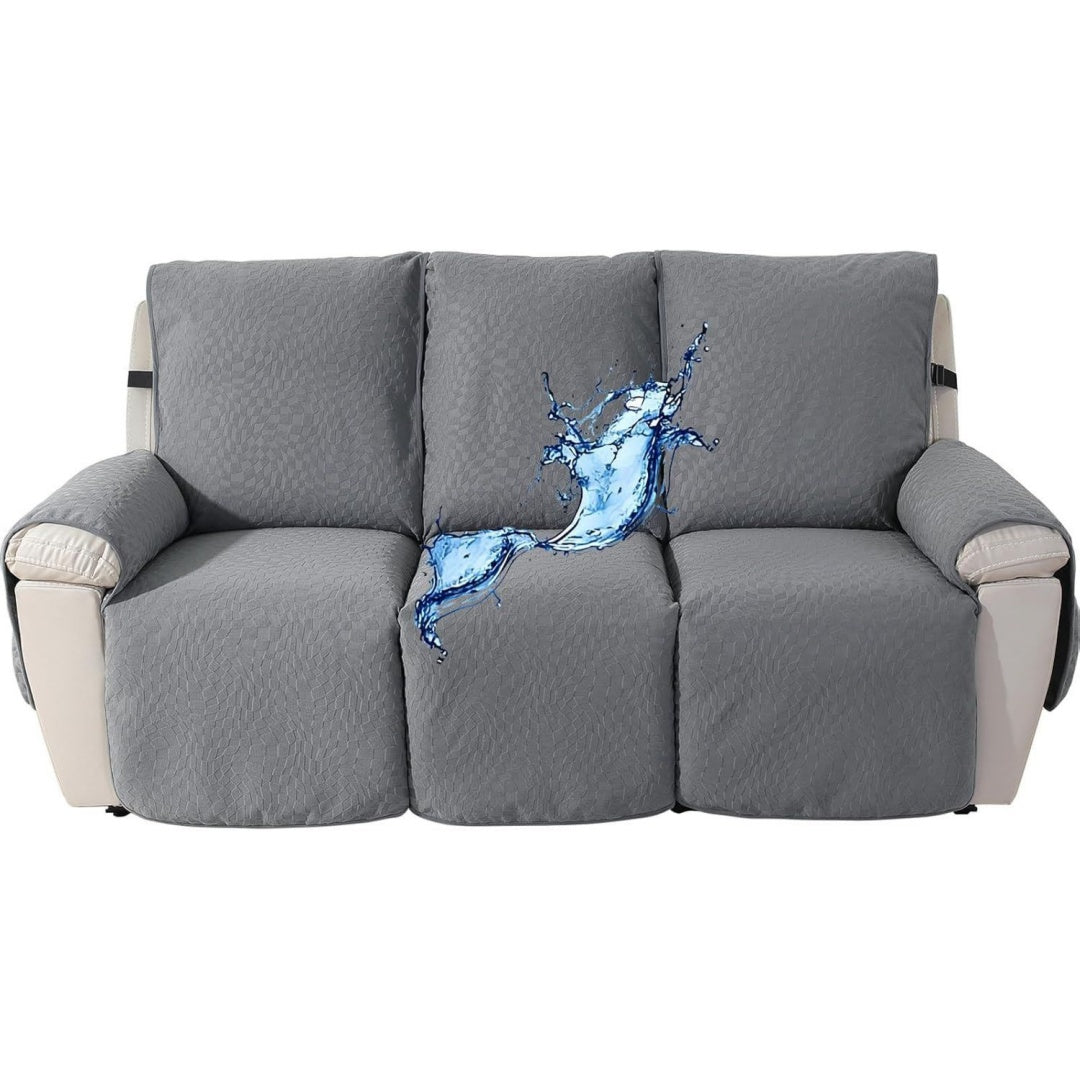Divano confortevole Copripoltrona Impermeabile, Coprisedia Reclinabile Antiscivolo grigio chiaro