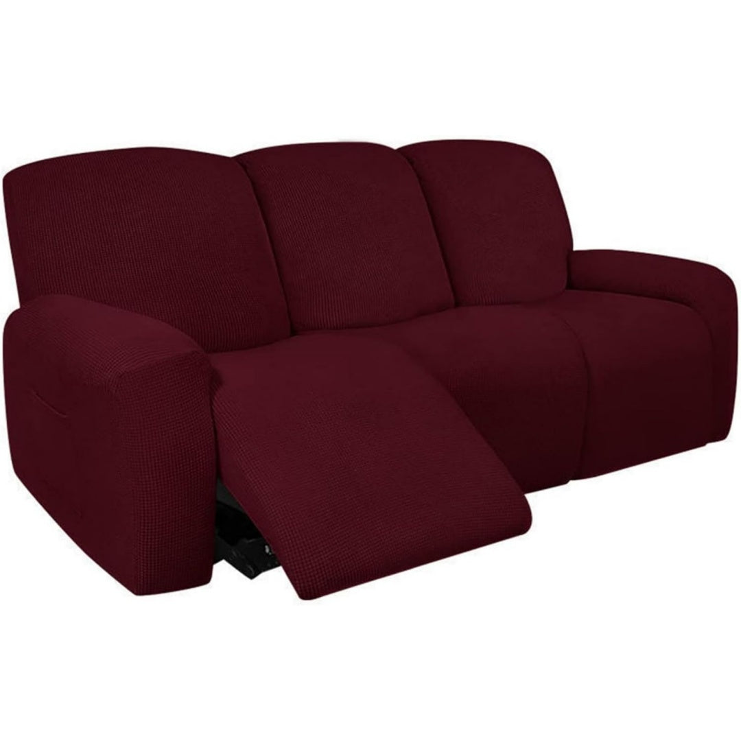 Divano confortevole reclinabile con braccioli rosso