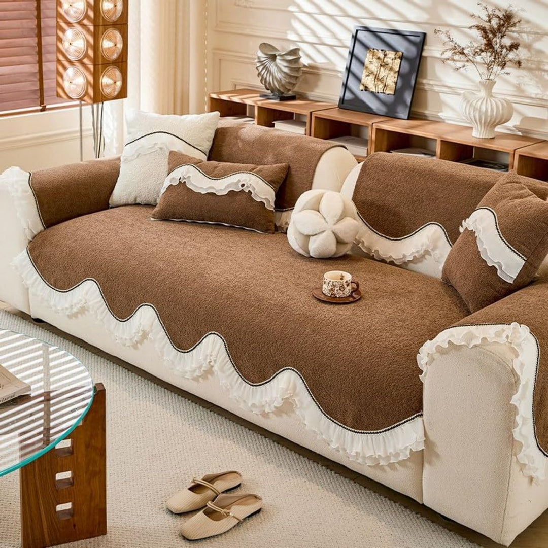 Seduta imbottita lavabile, Chenille, universale, posti, antiscivolo, marrone