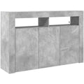 Credenza da soggiorno regolabile con illuminazione LED grigio