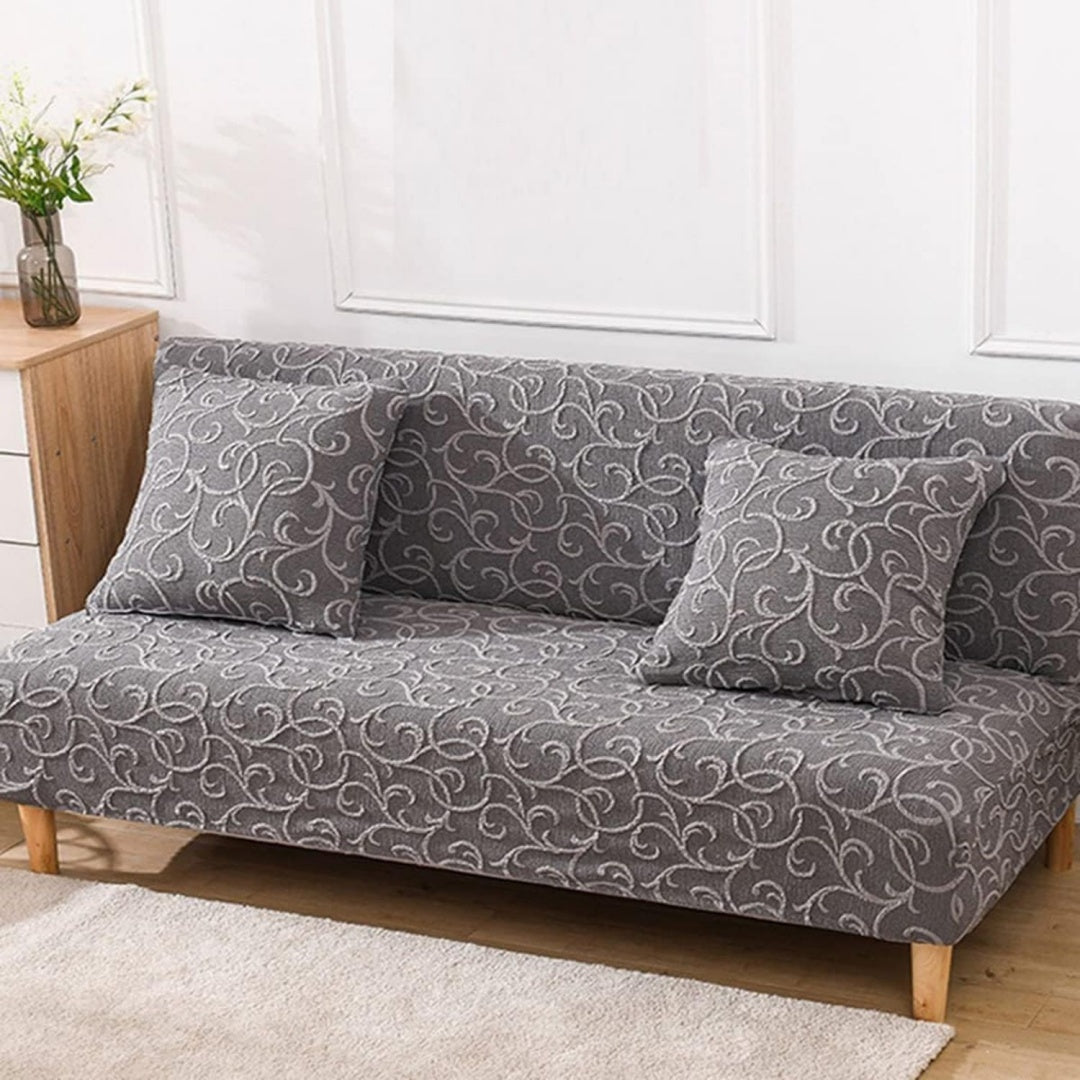 Divano confortevole Copridivano Lusso Elasticizzato Rilievo, coprifuton grigio