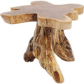 Tavolino laterale in legno massello marrone
