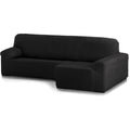 Divano da soggiorno Fodera chaise longue, forma tessuto nero