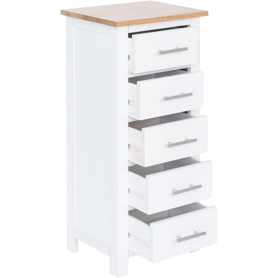 Arredo per soggiorno bianco in legno massello