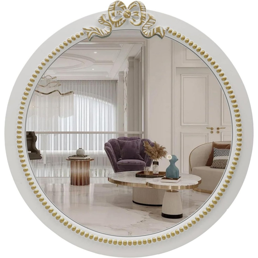 Mobile funzionale con vetro stile vintage bianco