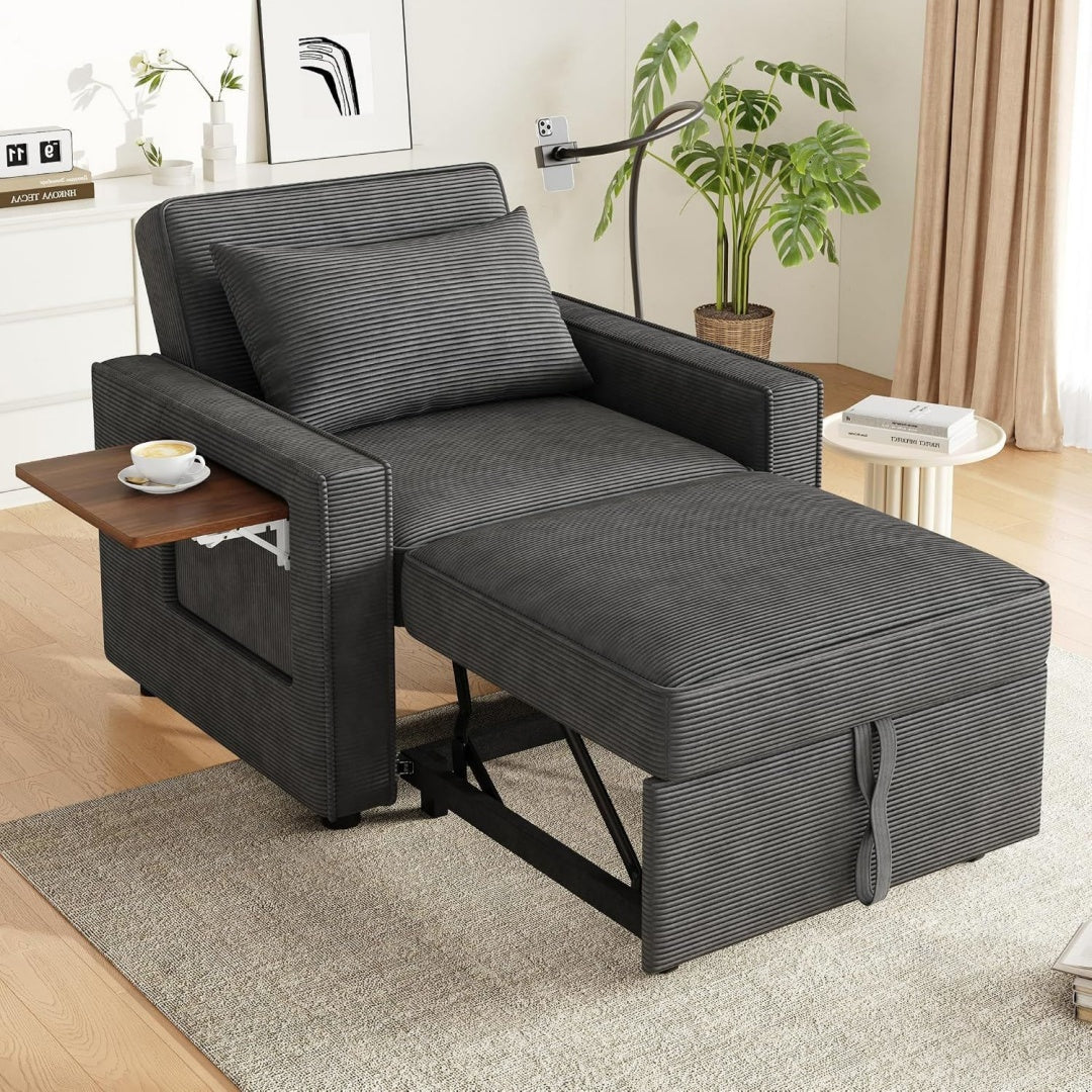 Divano confortevole grigio regolabile girevole